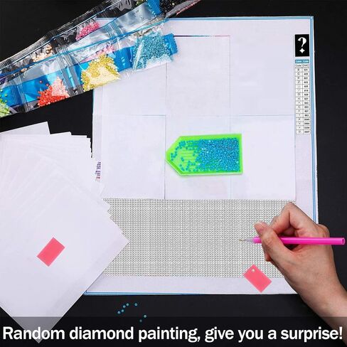 Yomiie 5D الماس مجموعات الفن للبالغين، الطلاء مع الماس الفن DIY مجموعات الحفر مربع كامل، التطريز صورة حجر الراين الماس الكريستال الحرفية قماش ديكور جدار المنزل - 12X16in أو 14x14in in Kuwait