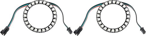 24 حلقة RGB LED 24 X WS2812B 5050 بالألوان الكاملة مع برامج تشغيل متكاملة 24 بت forArduino Raspberry Pi ESP8266 Nodemcu DC5V in Saudi Arabia