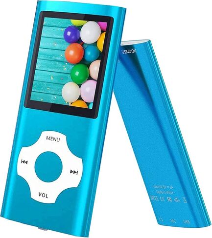 MP3 Player / MP4 Player, Hotechs MP3 Music Player with 32GB Memory SD Card Slim Classic Digital LCD 1.82'' Screen Mini USB Port with FM Radio, Voice Record in Kuwait