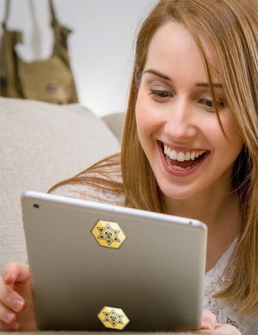 Cell Phone Protection Stickers-Black 12 Pcs Phone Sticker from All Phones/Tablets/Laptops/Computer/WiFi... All Devices in Kuwait