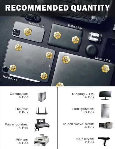 Cell Phone Protection Stickers-Black 12 Pcs Phone Sticker from All Phones/Tablets/Laptops/Computer/WiFi... All Devices in Kuwait