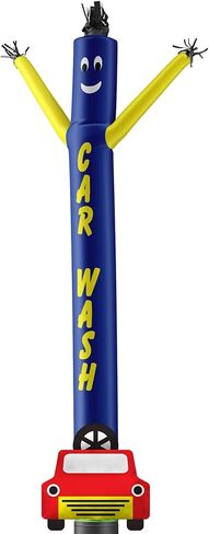 LookOurWay Air Dancers Inflatable Tube Man Attachment - 10 Feet Tall Wacky Waving Inflatable Dancing Tube Guy for Business Promotion (Blower Not Included) - Car Wash with Car Shape in Kuwait