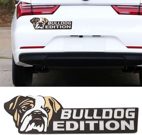 Dog Car Badge Laser Cutting Vehicle Emblem,3D Automotive Decals Car Stickers Dog Lover Gifts,Funny Waterproof Edition for Truck Rv Motorcycle Boat (Bulldog) in Saudi Arabia
