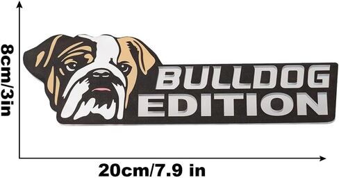 Dog Car Badge Laser Cutting Vehicle Emblem,3D Automotive Decals Car Stickers Dog Lover Gifts,Funny Waterproof Edition for Truck Rv Motorcycle Boat (Bulldog) in Saudi Arabia