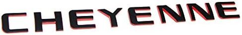 Yoaoo 2Pack OEM Cheyenne Redline لوحة الاسم شارة ثلاثية الأبعاد متوافقة مع الخط الأحمر الأصلي in Saudi Arabia