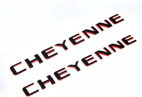 Yoaoo 2Pack OEM Cheyenne Redline لوحة الاسم شارة ثلاثية الأبعاد متوافقة مع الخط الأحمر الأصلي in Saudi Arabia