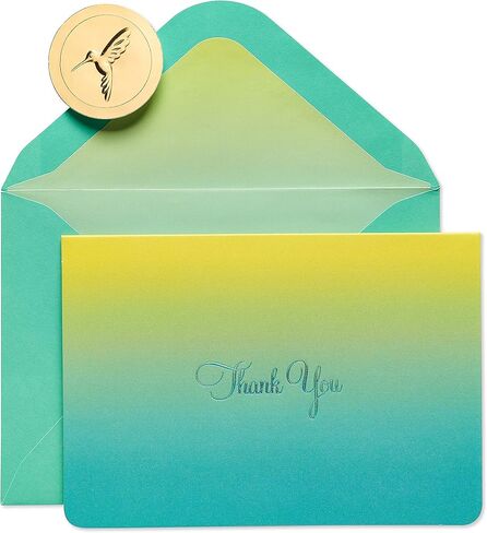Papyrus 14-Count Blank Thank You Cards with Envelopes (Green Stripes) in Saudi Arabia