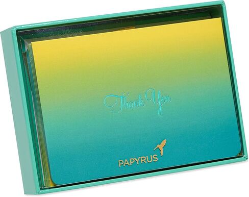 Papyrus 14-Count Blank Thank You Cards with Envelopes (Green Stripes) in Saudi Arabia