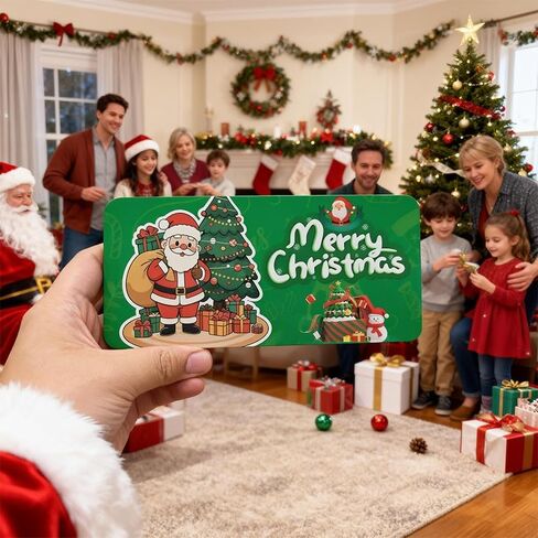 4PCS Christmas Money Holder or Gift Card Holder with 10 Slots Surprise Christmas Xmas Gift Card Holder, For Cash Checks or Gift Cards Supplies (2Red+2Green) in Saudi Arabia