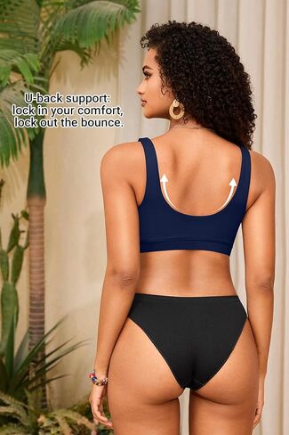 المرأة الرياضة البرازيلي ملابس السباحة الأعلى - السباحة الصدرية بيكيني الأعلى فقط مغرفة الرقبة الاستحمام الأعلى 2025 ملابس السباحة in Kuwait