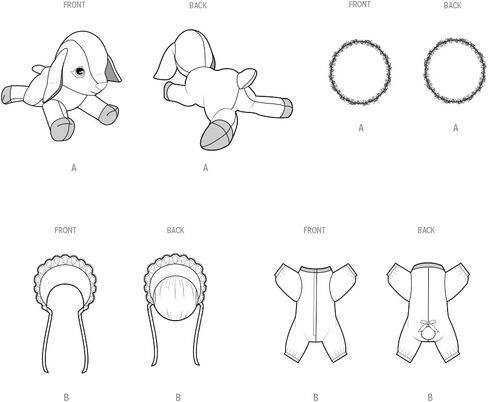 مجموعة أنماط الخياطة Simplicity SS3121OS Baby Goat Plushy and Accessories من كارلا ريس، رمز التصميم S3121، بطول 40.64 سم in Saudi Arabia
