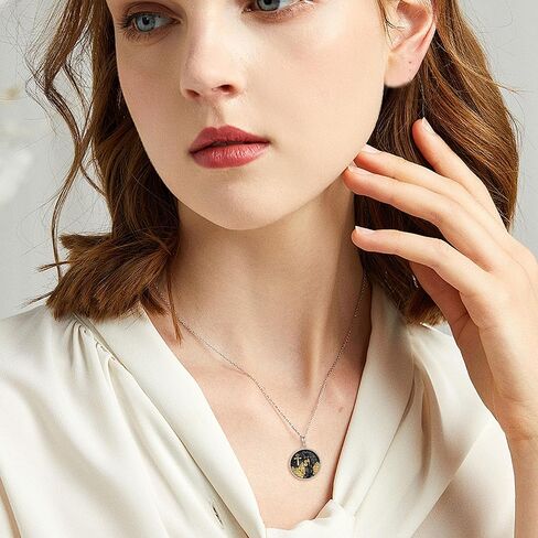 Hamsa Necklace 925 Sterling Silver Evil Eye Hamsa Hand Abalone Shell Pendant Necklace Good Luck Jewelry Gift for Women in Saudi Arabia