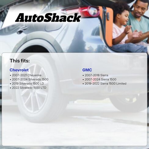 استبدال ممتص الصدمات الخلفي من AutoShack لـ 2007-2024 شيفروليه سيلفرادو 1500 2007-2024 جي إم سي سييرا 1500 2019 شيفروليه سيلفرادو 1500 LD 2019 جي إم سي سييرا 1500 المحدودة 2-PC in Kuwait