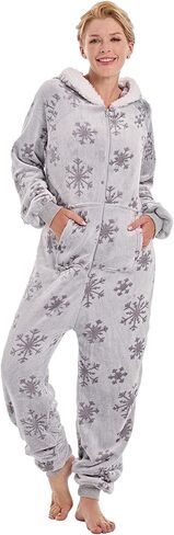 Onesie Pajamas for Women Fleece Womens Onesie Pajamas, Fuzzy Pajama Onesies for Women in Kuwait