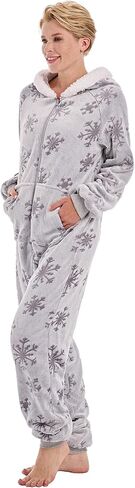 Onesie Pajamas for Women Fleece Womens Onesie Pajamas, Fuzzy Pajama Onesies for Women in Kuwait