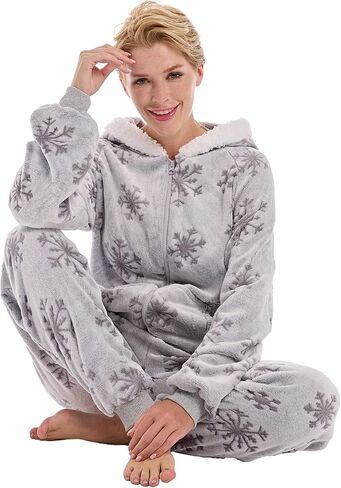Onesie Pajamas for Women Fleece Womens Onesie Pajamas, Fuzzy Pajama Onesies for Women in Kuwait