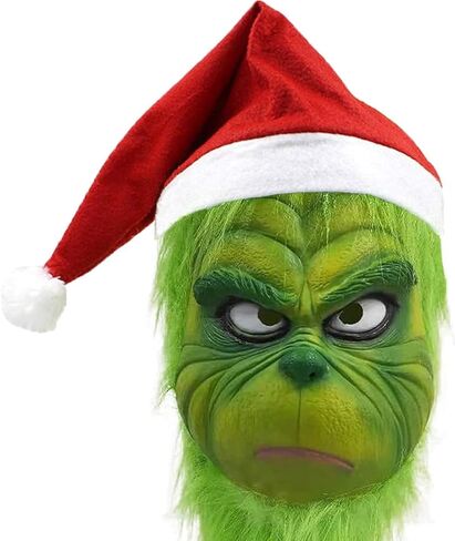 WPOZD Green Monster Mask Christmas Cosplay Mask Green Latex Full Head Mask The Costume Adult in Saudi Arabia