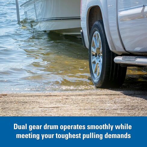 Fulton 142314 XLT Boat Trailer Winch with 20 Foot Winch Strap with Hook, 1,800 lbs. Capacity, Single-Speed Hand Crank Winch, Solid Drum Gear System in Saudi Arabia