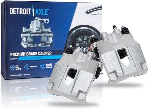 محور ديترويت - مجموعة الفرامل الخلفية لـ 2004-2011 Ford F-150 2006-2008 Lincoln Mark LT 2005 2007 2009 2010 دوارات الفرامل وسادات الفرامل السيراميكية استبدال فرجار الفرامل: دوارات خلفية 13.69 بوصة in Kuwait