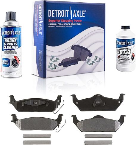 محور ديترويت - مجموعة الفرامل الخلفية لـ 2004-2011 Ford F-150 2006-2008 Lincoln Mark LT 2005 2007 2009 2010 دوارات الفرامل وسادات الفرامل السيراميكية استبدال فرجار الفرامل: دوارات خلفية 13.69 بوصة in Kuwait