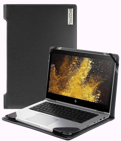 جراب Navitech مصنوع من الجلد الطبيعي باللون الأسود متوافق مع جهاز HP Spectre 13 X360 in Kuwait