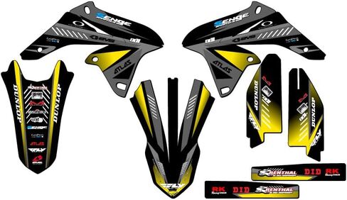 2010-2018 RMZ 250 Surge Black Senge Graphics مجموعة كاملة متوافقة مع سوزوكي in Kuwait