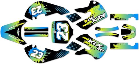 Graphics Kit for Kawasaki KLX 110 (2002-2009) Splash Series Pink 9 Mil-Dirt pit bike motorcycle stickers,dirtbike racing decal automotive motocross accessories no plastics in Saudi Arabia