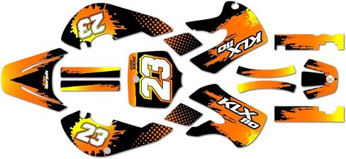 Graphics Kit for Kawasaki KLX 110 (2002-2009) Splash Series Pink 9 Mil-Dirt pit bike motorcycle stickers,dirtbike racing decal automotive motocross accessories no plastics in Saudi Arabia