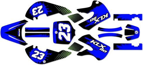 Graphics Kit for Kawasaki KLX 110 (2002-2009) Splash Series Pink 9 Mil-Dirt pit bike motorcycle stickers,dirtbike racing decal automotive motocross accessories no plastics in Saudi Arabia