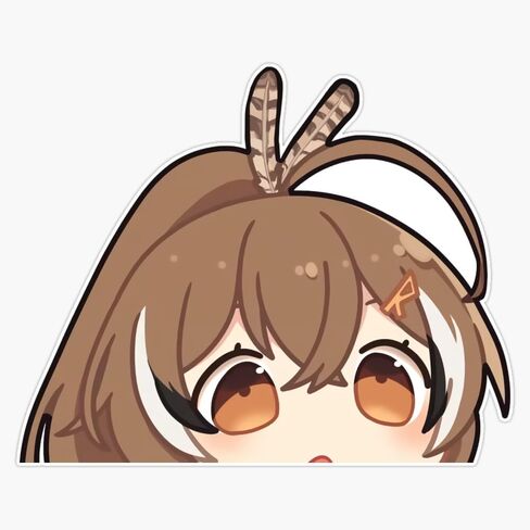MAGNET Nanashi Mumei معالجة تحميل Peeker - Hololive #Holocouncil ملصق فينيل مغناطيسي ملصق مغناطيسي 5" in Kuwait