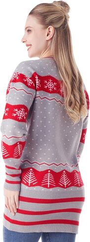 Giggling Getup Womens Light Up Ugly Christmas Sweater Dress with Colorful Light Up Bulb, Sweater Dresses for Women in Kuwait