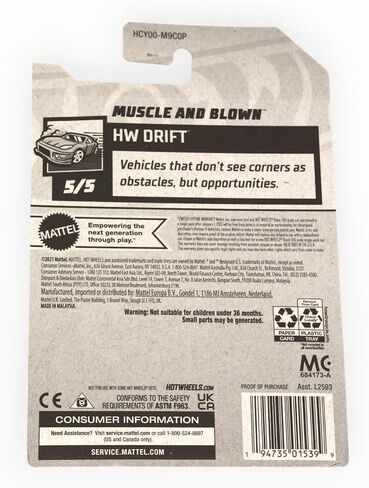 Hot Wheels 2022 - Muscle and Blown - Treasure Hunt - HW Drift 5/5 - 240/250 in Saudi Arabia