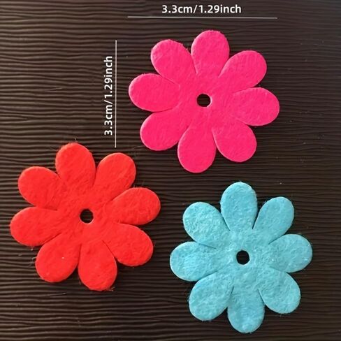 40pcs Felt Flower Scrapbook Stickers, Assorted Colors, DIY Craft Embellishments for Wedding Decorations and Projects, Scrapbooking Essentials Craft Felt Flowers in Saudi Arabia