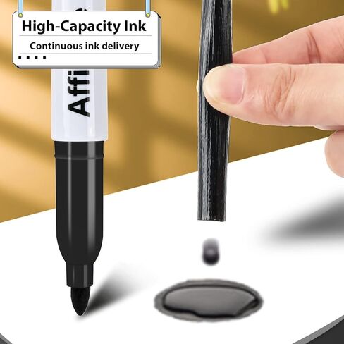 أقلام تحديد دائمة، أسود، أزرق، أحمر، 15 عبوة، نقطة دقيقة، مجموعة ألوان متنوعة، تعمل على الخشب والبلاستيك والمعادن وأكثر من ذلك، للبالغين، الفنان، المعلم، الأطفال in Kuwait