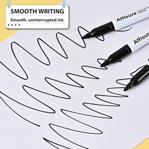 أقلام تحديد دائمة، أسود، أزرق، أحمر، 15 عبوة، نقطة دقيقة، مجموعة ألوان متنوعة، تعمل على الخشب والبلاستيك والمعادن وأكثر من ذلك، للبالغين، الفنان، المعلم، الأطفال in Kuwait