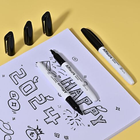 أقلام تحديد دائمة، أسود، أزرق، أحمر، 15 عبوة، نقطة دقيقة، مجموعة ألوان متنوعة، تعمل على الخشب والبلاستيك والمعادن وأكثر من ذلك، للبالغين، الفنان، المعلم، الأطفال in Kuwait