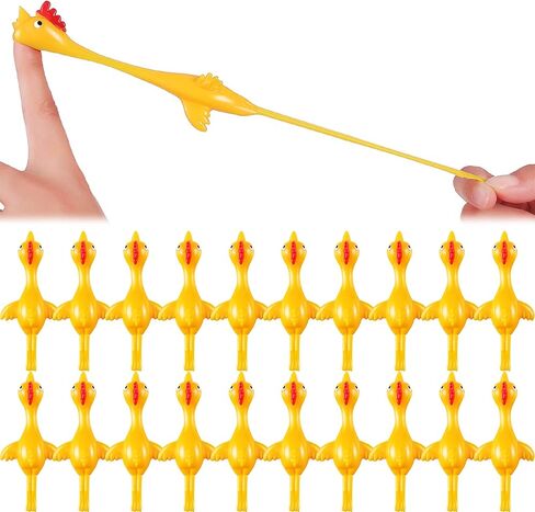 Sumind 50 Pack Chicken Slingshot Rubber Flick Flying Chicken Flingers Stretchy Funny Christmas, Easter Chicks Party Activity for Children in Saudi Arabia