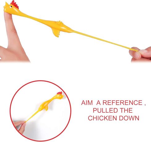 Sumind 50 Pack Chicken Slingshot Rubber Flick Flying Chicken Flingers Stretchy Funny Christmas, Easter Chicks Party Activity for Children in Saudi Arabia