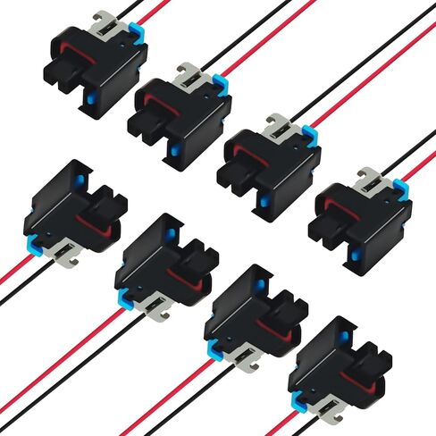 8 PCS Fuel Injector Connector Pigtail, Fuel Injector Wiring Harness Compatible with Chevrolet GMC 1500 2500 3500 Mini Multec 2, Replace 17113553 17113698 WPINJ31X8 in Saudi Arabia