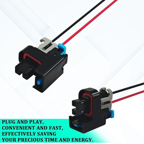 8 PCS Fuel Injector Connector Pigtail, Fuel Injector Wiring Harness Compatible with Chevrolet GMC 1500 2500 3500 Mini Multec 2, Replace 17113553 17113698 WPINJ31X8 in Saudi Arabia