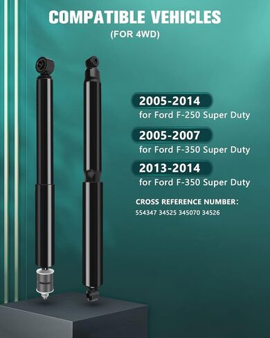 Shocks Set 4 AUTOMUTO Shocks Absorbers for Ford fits 2005-2014 for Ford F-250 Super Duty,2005-2007 2013-2014 for Ford F-350 Super Duty Front Rear Shocks Struts 554347 345070 in Saudi Arabia