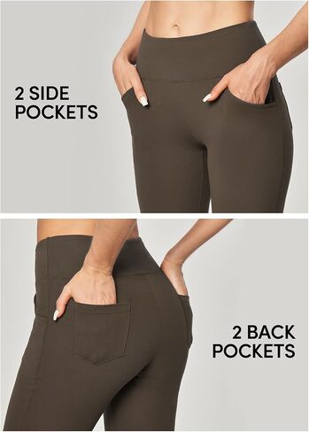 IUGA Yoga Pants Women Wide Leg High Waist Bootcut Workout Flare Leggings Tummy Control Work Dress Pants Women 4 Pockets in Saudi Arabia