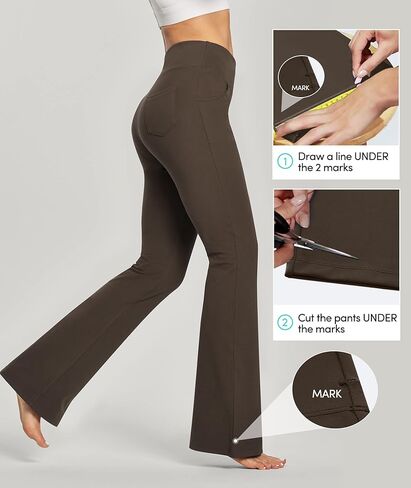 IUGA Yoga Pants Women Wide Leg High Waist Bootcut Workout Flare Leggings Tummy Control Work Dress Pants Women 4 Pockets in Saudi Arabia