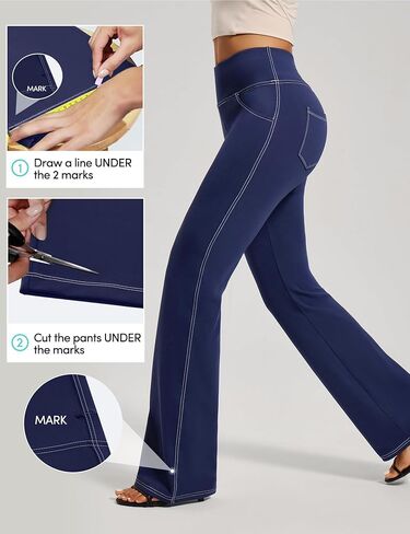 IUGA Yoga Pants Women Wide Leg High Waist Bootcut Workout Flare Leggings Tummy Control Work Dress Pants Women 4 Pockets in Saudi Arabia