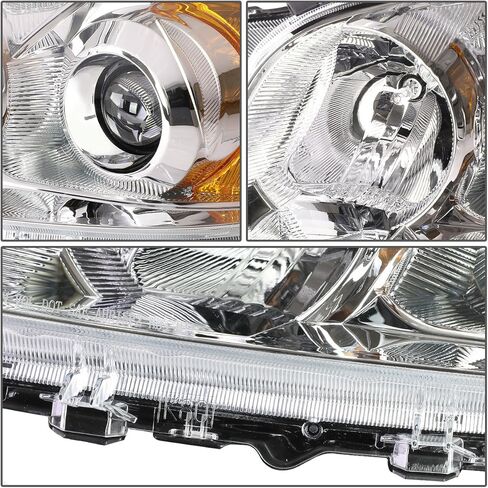 مجموعة المصابيح الأمامية من نوع Auto Dynasty متوافقة مع 2009 2010 2011 2012 RAV4، استبدال المصابيح الأمامية لجهاز العرض طراز OE، جانب السائق والراكب، غطاء أسود زاوية شفافة in Kuwait