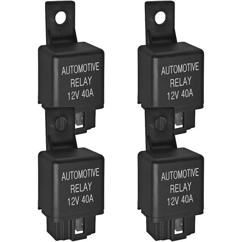 FLS821 Relay 12V 40A (Pack of 2) - Universal SPST 4-Pin Heavy Duty Automotive Relay in Saudi Arabia