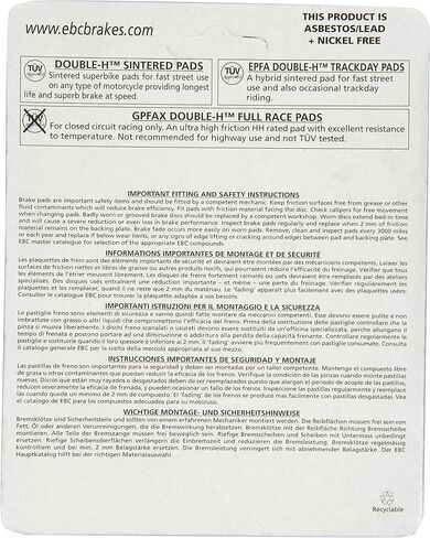 مجموعة وسادات فرامل قرصية من EBC FA188HH in Saudi Arabia