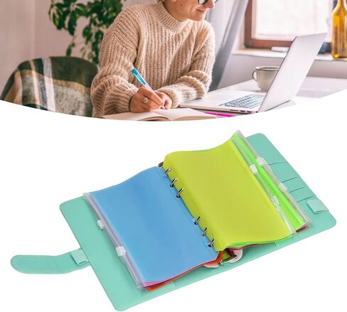 Budget Binders, PU Leather Money Saving Binders with Colorful Zipper, A6 6 Pre Punched Holes Budget Binders for Home Office Travel in Saudi Arabia