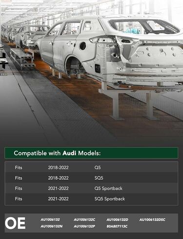YHTAUTO غطاء المصد الأمامي لتعزيز تأثير الألومنيوم متوافق مع Audi Q5 2018-2022، SQ5 2018-2022، Q5 Sportback 2021-2022، SQ5 Sportback 2021-2022، شعاع تعزيز شريط الوجه المصد in Saudi Arabia