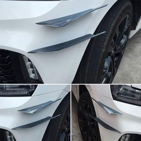 4PCS Car Front Bumper Lip Splitter Fins Body Spoiler Universal for VW for Golf MK7 MK6 for BMW for Benz for Audi for Honda(Carbon Fiber) in Saudi Arabia